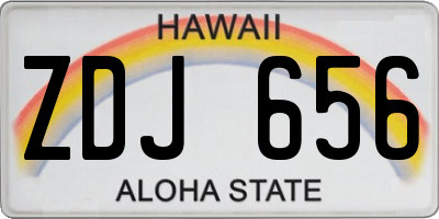 HI license plate ZDJ656