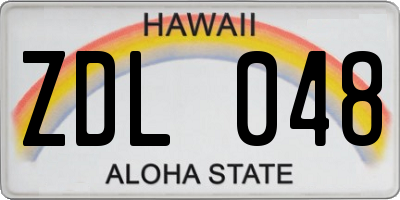 HI license plate ZDL048