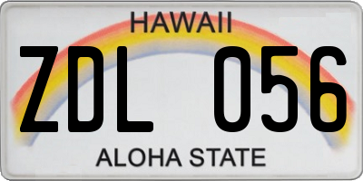 HI license plate ZDL056