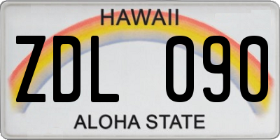 HI license plate ZDL090