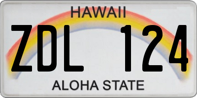 HI license plate ZDL124