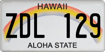 HI license plate ZDL129