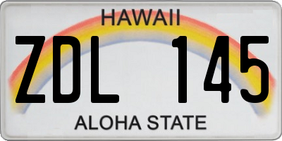 HI license plate ZDL145