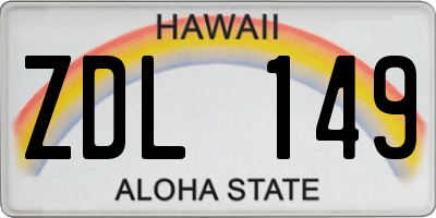HI license plate ZDL149