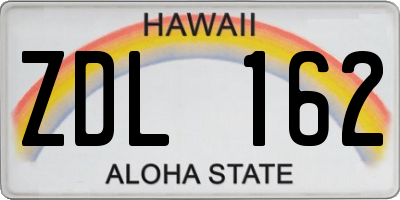 HI license plate ZDL162