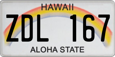 HI license plate ZDL167
