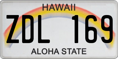 HI license plate ZDL169