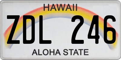 HI license plate ZDL246