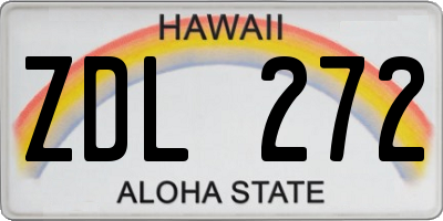 HI license plate ZDL272