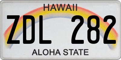 HI license plate ZDL282