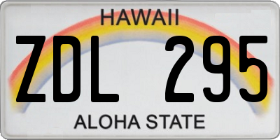 HI license plate ZDL295