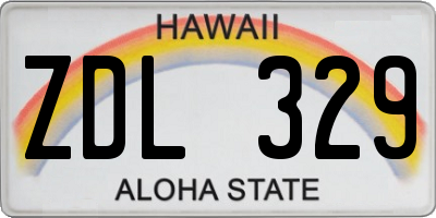 HI license plate ZDL329