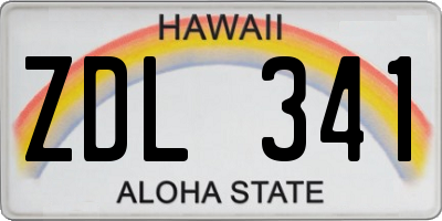 HI license plate ZDL341