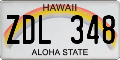 HI license plate ZDL348