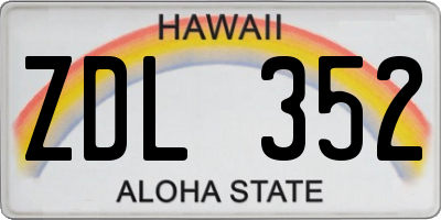 HI license plate ZDL352