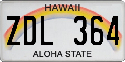 HI license plate ZDL364