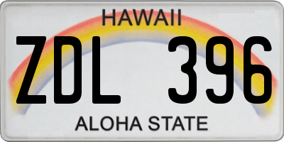 HI license plate ZDL396