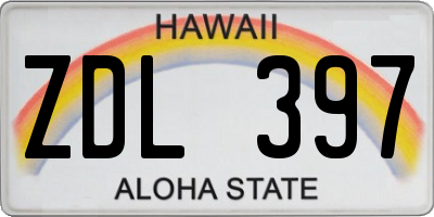 HI license plate ZDL397