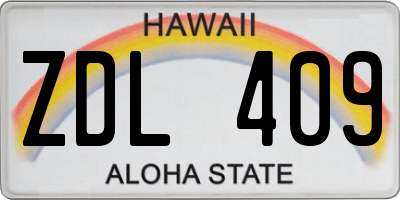 HI license plate ZDL409
