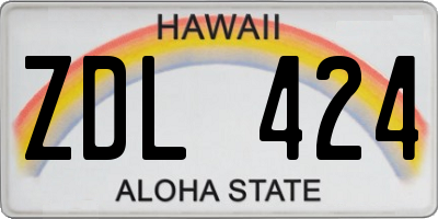 HI license plate ZDL424