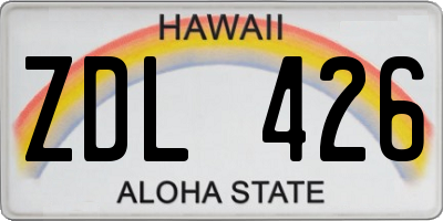 HI license plate ZDL426