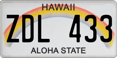 HI license plate ZDL433