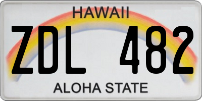 HI license plate ZDL482