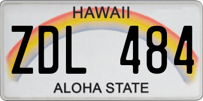 HI license plate ZDL484