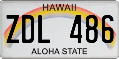 HI license plate ZDL486