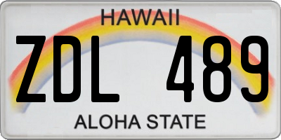 HI license plate ZDL489