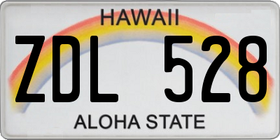HI license plate ZDL528