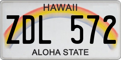 HI license plate ZDL572