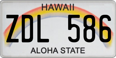 HI license plate ZDL586