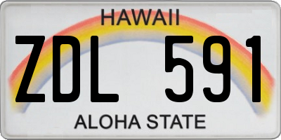 HI license plate ZDL591