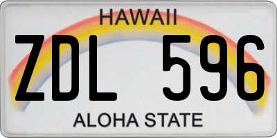 HI license plate ZDL596