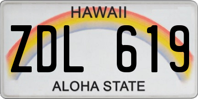 HI license plate ZDL619