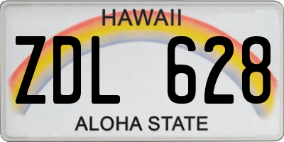 HI license plate ZDL628