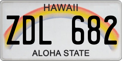 HI license plate ZDL682