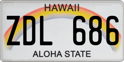 HI license plate ZDL686