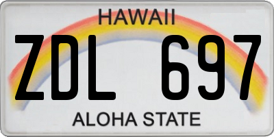HI license plate ZDL697