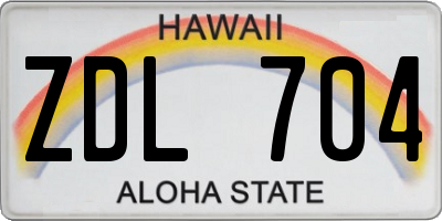 HI license plate ZDL704