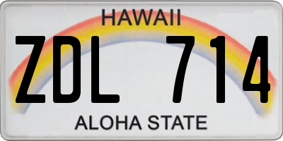 HI license plate ZDL714
