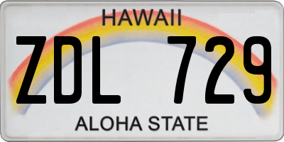 HI license plate ZDL729
