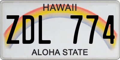 HI license plate ZDL774
