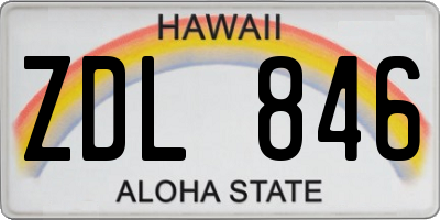 HI license plate ZDL846