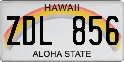HI license plate ZDL856