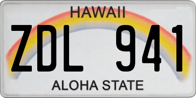 HI license plate ZDL941