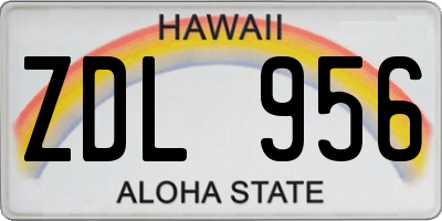 HI license plate ZDL956