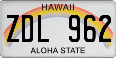 HI license plate ZDL962