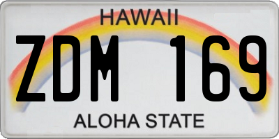 HI license plate ZDM169